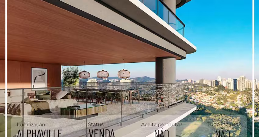 Apartamento de 4 suítes com  4 vagas, com 218 m² em alphaville barueri  sp