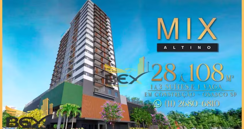 Apartamento de 2 dormitórios com 1 suíte com 56 m² em presidente altino - osasco/ sp