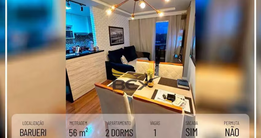Apartamento com 2 dormitórios à venda, 56 m² por r$ 379.000,00 - jardim maria helena - barueri/sp