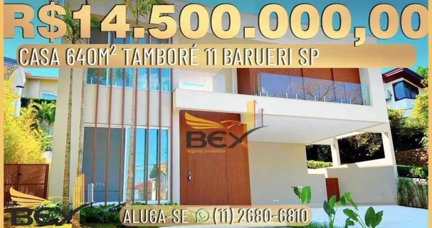 Casa com 5 suítes de 640m² com 6 vagas em alphaville santana de parnaíba sp