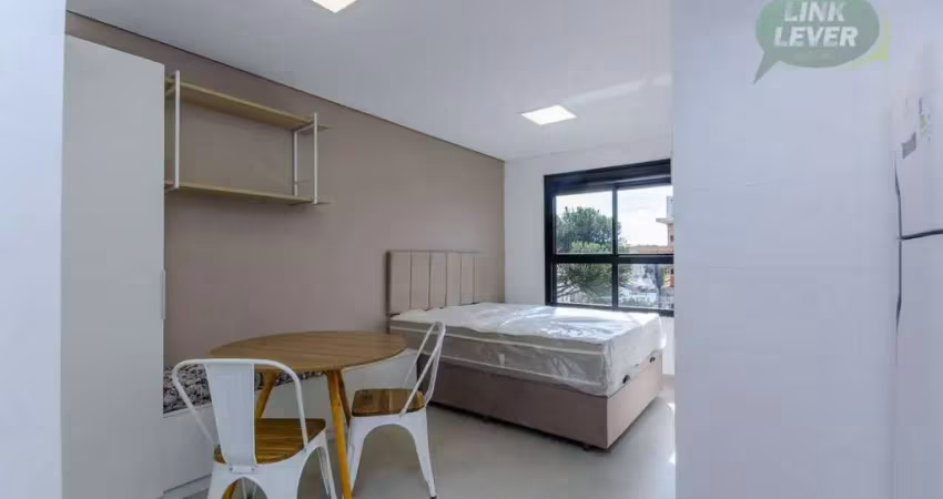 Apartamento com 1 dormitório para alugar, 20 m² por r$ 2.326/mês - bacacheri - curitiba/pr