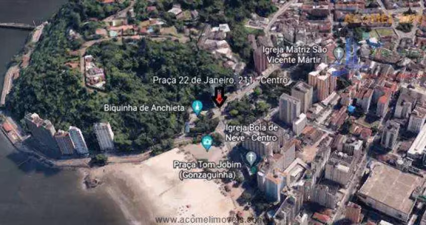 Terrenos em frente à praia para venda em são vicente no bairro centro
