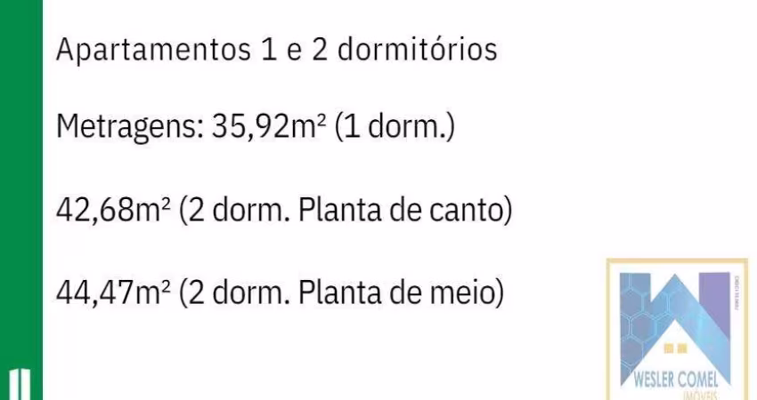  LANÇAMENTO! - Residencial Vila Suissa em César de Souza - Apartamentos de 1 e 2 Dormitórios