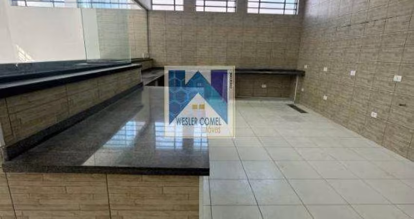 Este imóvel para locação está pronto para ser utilizado como restaurante ou pizzaria, já possuindo toda a infraestrutura necessária para o funcionamento do negócio. Com 2 banheiros