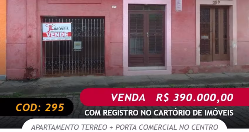 Imóvel com registro apartamento + porta comercial no Centro - Antonina-PR