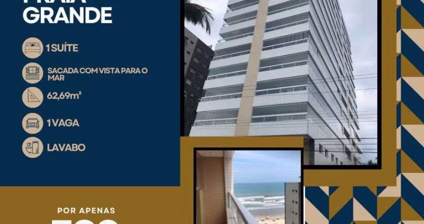Apartamento de 1 quarto com vista para o mar no bairro jardim real