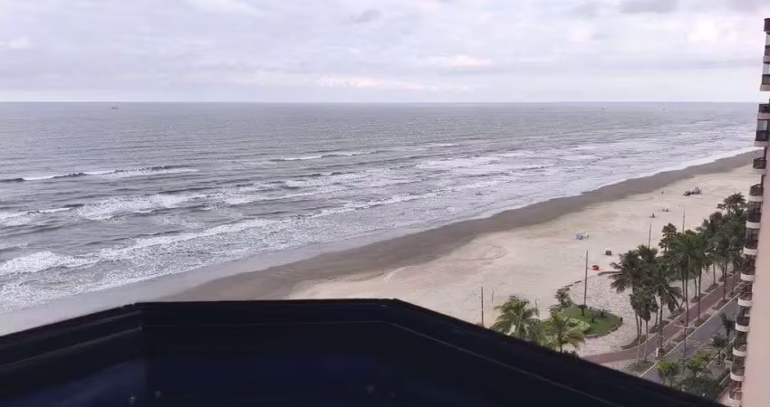 Apartamento 3 quartos, 1 suíte,  frente mar, caiçara - praia grande/sp