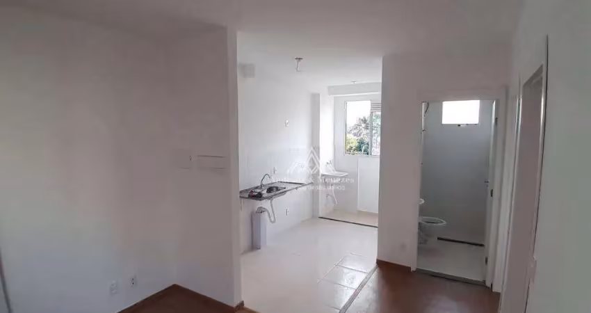 Apartamento com 2 dormitórios para alugar, 45 m² por r$ 800,00/mês - bonfim paulista - ribeirão preto/sp