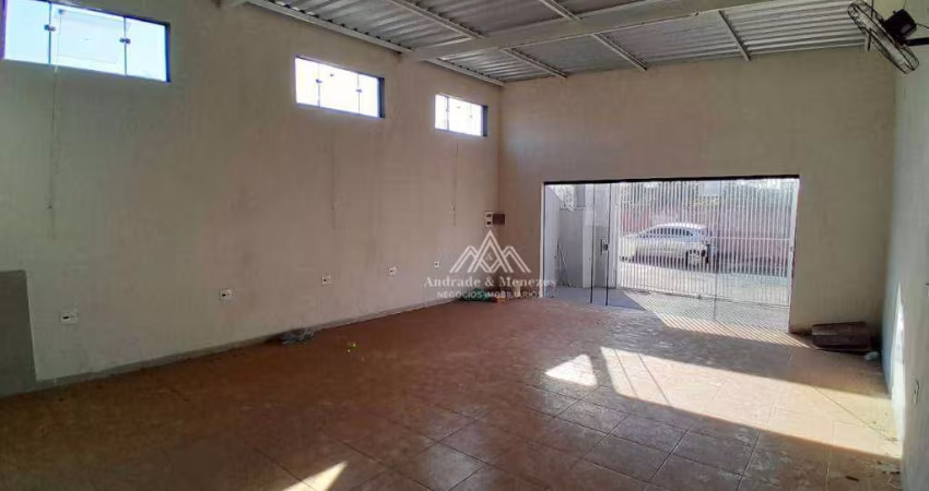 Salão para alugar, 100 m² por R$ 1.558,98/mês - Geraldo Correia de Carvalho - Ribeirão Preto/SP