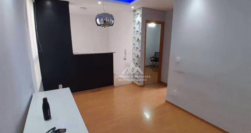 Apartamento com 2 dormitórios para alugar, 40 m² por R$ 1.107,40/mês - Reserva real - Ribeirão Preto/SP