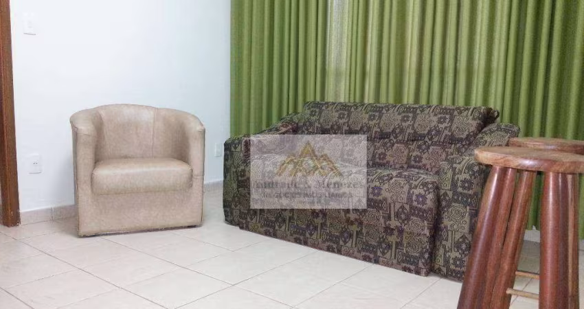 Apartamento com 1 dormitório para alugar, 45 m² por R$ 1.200/mês - Nova Aliança - Ribeirão Preto/SP