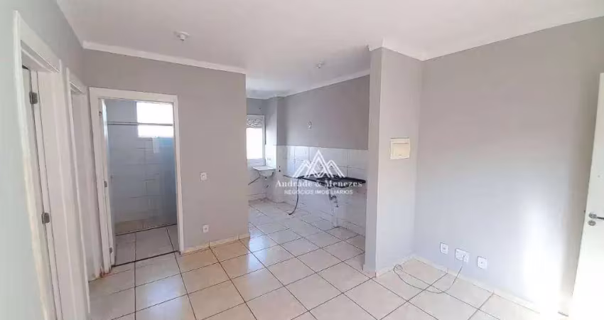 Apartamento com 2 dormitórios para alugar, 45 m² por r$ 775/mês - jardim florestan fernandes - ribeirão preto/sp