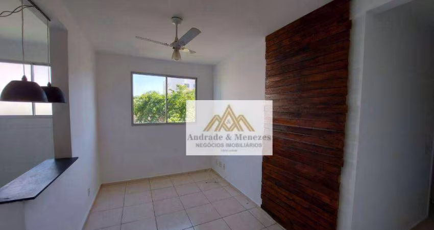 Apartamento com 2 dormitórios para alugar, 49 m² por R$ 1.072,00/mês - Residencial Jequitibá - Ribeirão Preto/SP