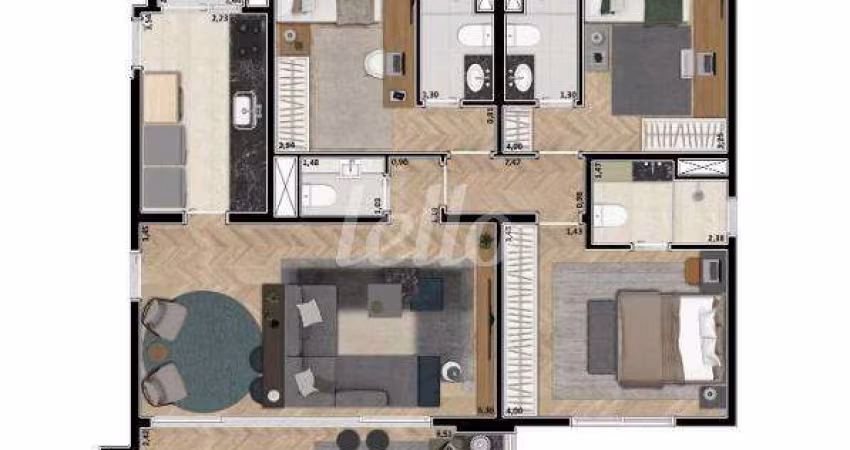 Apartamento com 3 quartos para alugar na Rua Vicente Romano, --, Parque da Mooca, São Paulo
