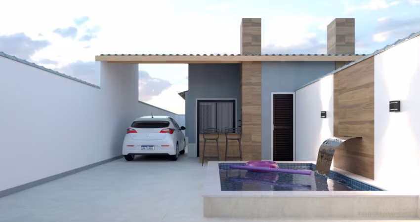 Casa nova com piscina a 1500m do marr- Jd Jamaica/Itanhaém-SP