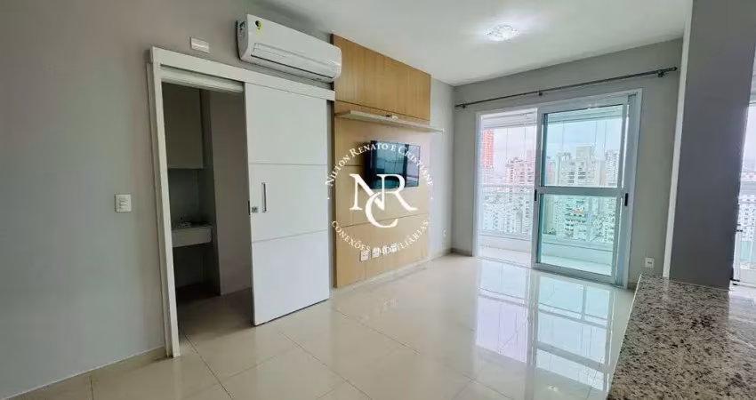 Apartamento para alugar com 1 suíte e vaga demarcada em santos-sp
