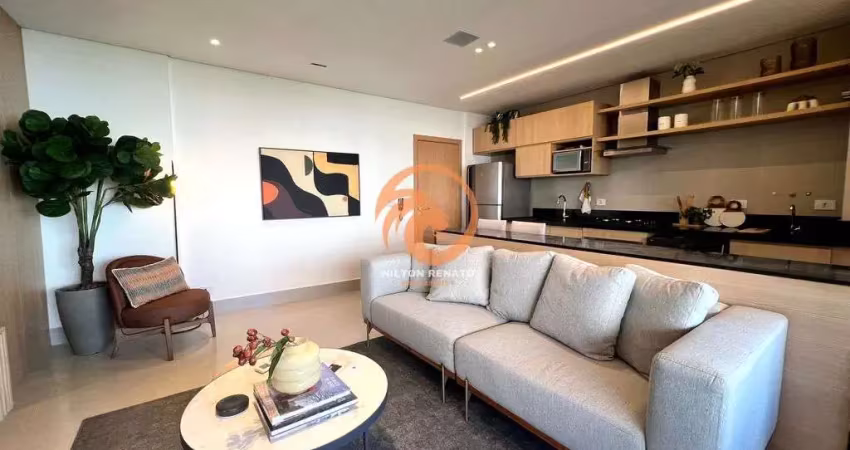 Apartamento novo em santos com 02 dormitórios a uma quadra da praia