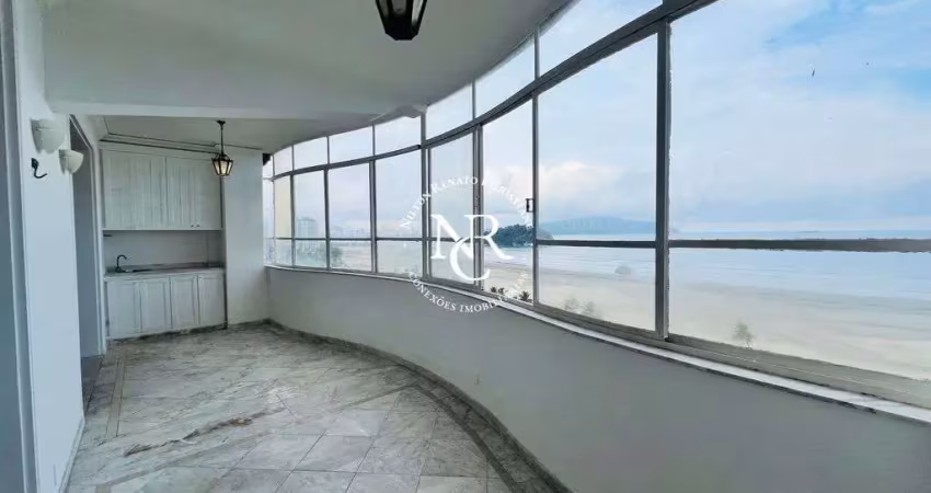 Apartamento frente mar á venda com 4 suítes no itararé em são vicente, sp