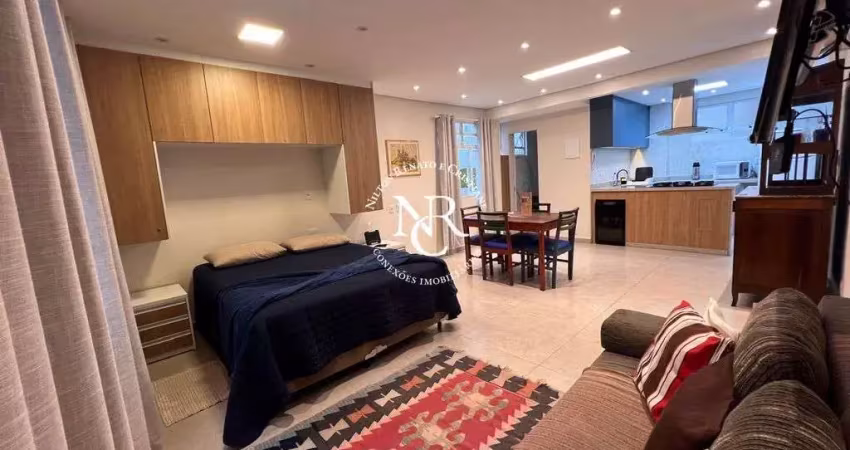 Sala living reformado e semi-mobiliado na praia da aparecida em santos-sp