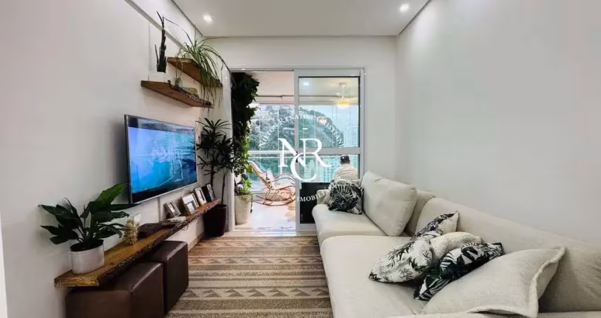 Apartamento mobiliado com 2 suítes e vaga demarcada no josé menino em santos-sp