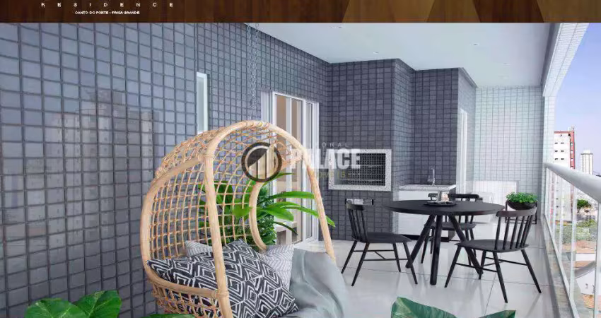 Apartamento com 1 dormitório à venda, 59 m² por r$ 480.000,00 - canto do forte - praia grande/sp