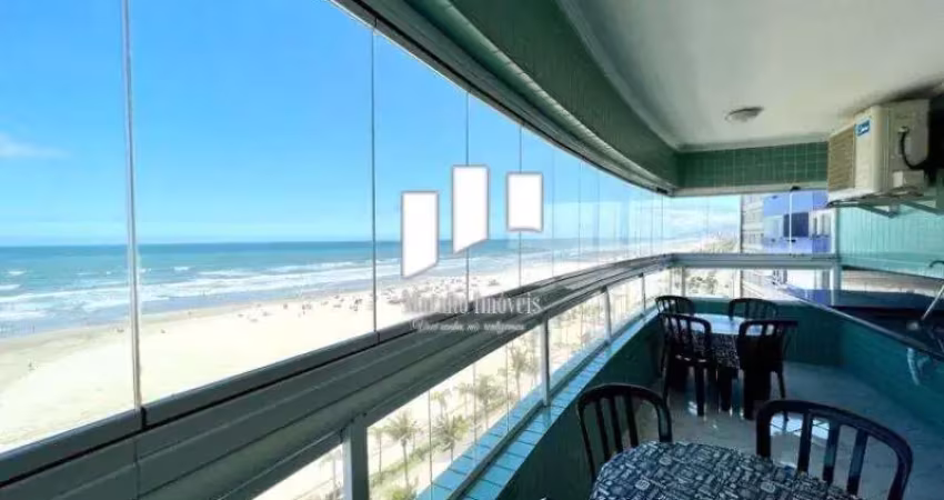 Apartamento 4 dormt frente mar na guilhermina em praia grande sp.