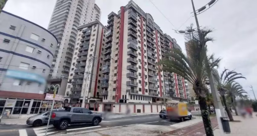 Apartamento em prédio frente a praia na guilhermina em praia grande sp.