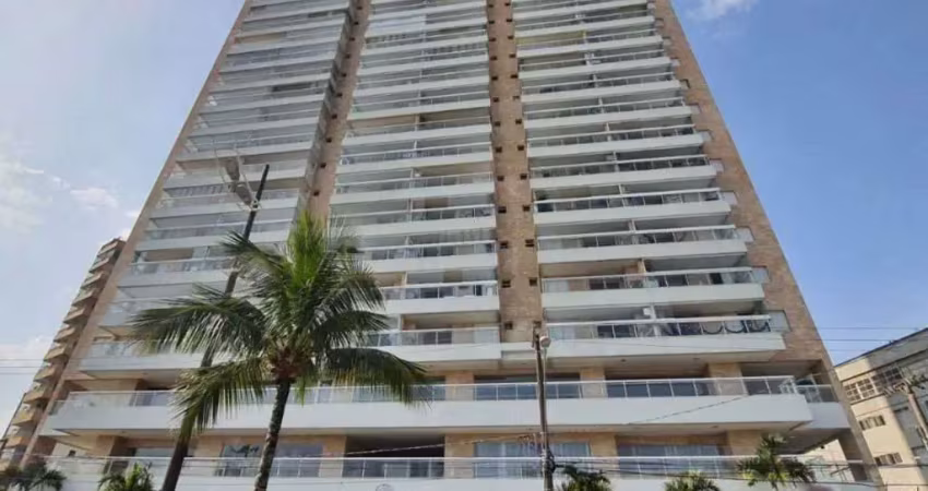 Apartamento em frente a praia com vista total e definitiva na guilhermina em praia grande.