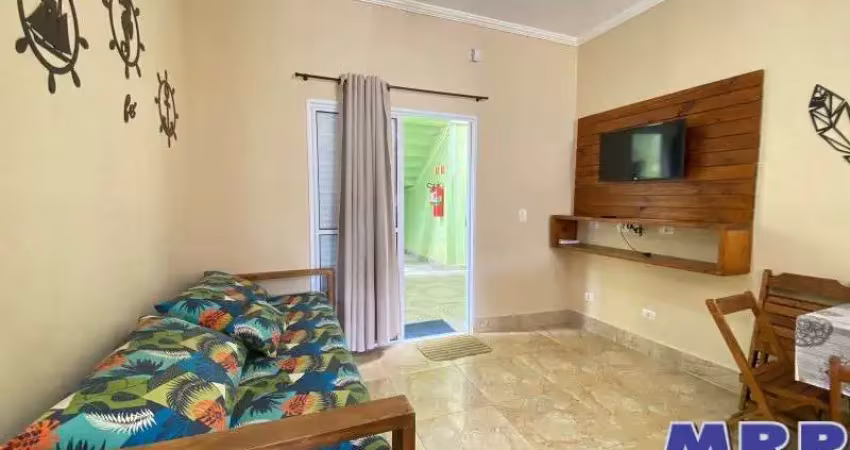 Apartamento com 1 dormitório à venda na maranduba. mobiliado. condomínio com piscina