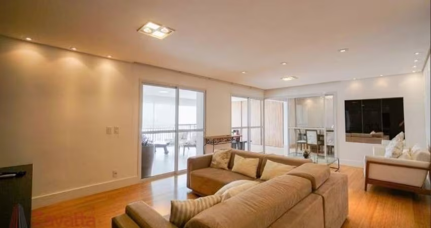 Apartamento de Luxo na Vila Regente Feijó, São Paulo-SP: 3 quartos, 3 suítes, 3 salas, 5 banheiros, 4 vagas, 202m². Venha conferir!