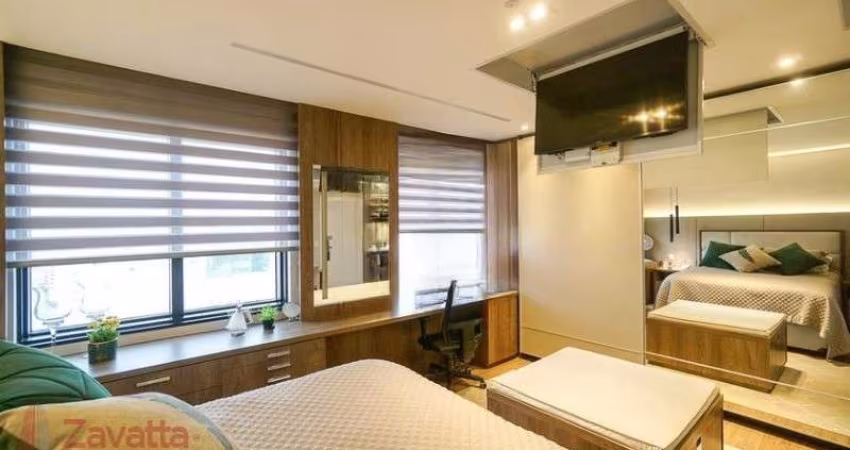 Apartamento à venda com 1 quarto e suíte na Cidade Mãe do Céu, São Paulo-SP: 2 salas, 1 banheiro, 1 vaga de garagem, 29m².