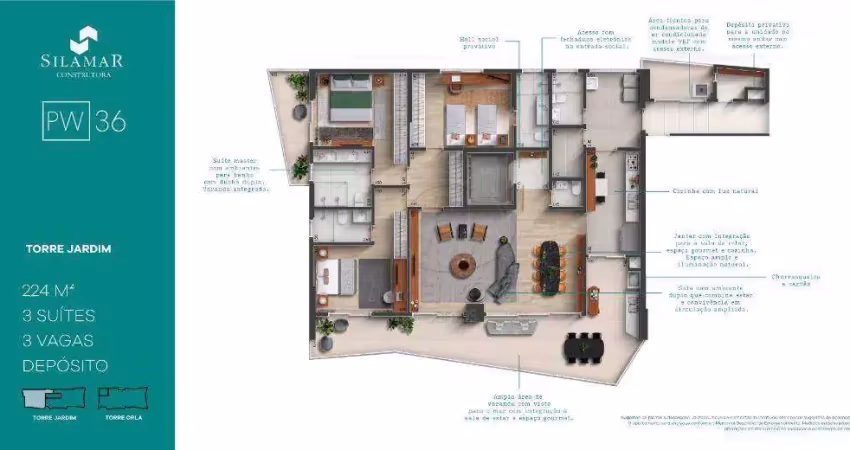 Apartamento lançamento à venda no gonzaga em santos