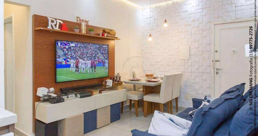 Apartamento com 2 dormitórios à venda, 65 m² por R$ 480.000,00 - Embaré - Santos/SP