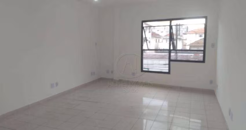 Sala Comercial com 49 m² - venda por R$ 265.000 ou aluguel por R$ 2.750/mês - Embaré - Santos/SP