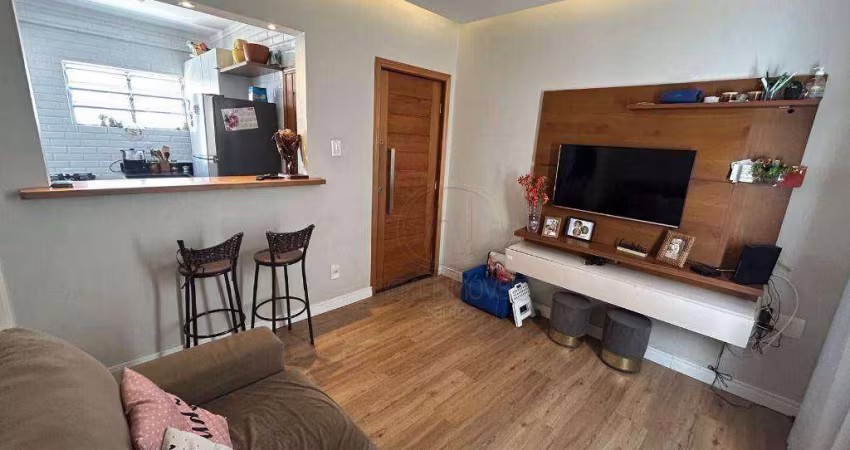 Apartamento com 2 dormitórios à venda, 77 m² por R$ 370.000,00 - Aparecida - Santos/SP