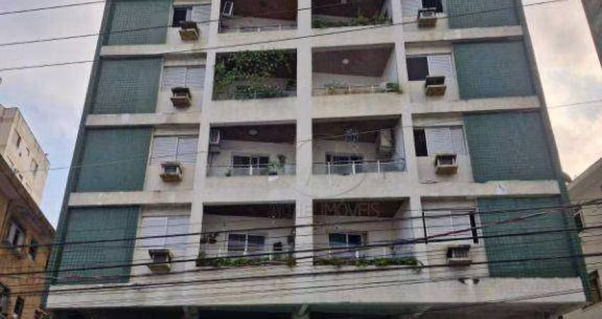 Apartamento com 2 dormitórios1 Suíte, 1Wc elevador, piscina e garagem suficiente  à venda, 86 m² por R$ 435.000- Marapé - Santos/SP