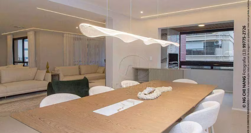 Apartamento com 4 dormitórios à venda, 295 m² por r$ 3.200.000,00 - boqueirão - santos/sp