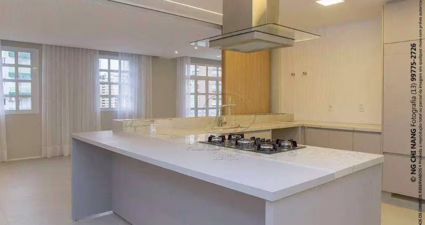 Apartamento com 4 dormitórios à venda, 303 m² por r$ 3.000.000,00 - boqueirão - santos/sp