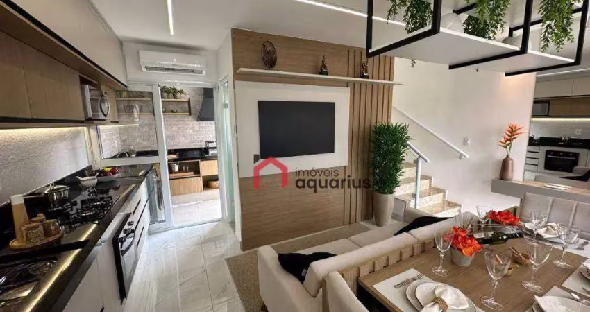 Sobrado com 2 dormitórios à venda, 63 m² por r$ 325.200,00 - eugênio de melo - são josé dos campos/sp
