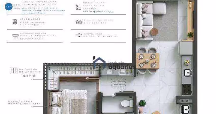 Apartamento à venda, 41 m² por r$ 595.000,00 - jardim das colinas - são josé dos campos/sp