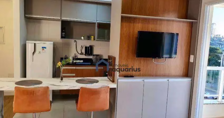 Apartamento mobiliado no edificio smart com 1 dormitório à venda, 32 m² por r$ 575.000 - jardim aquarius - são josé dos campos/sp