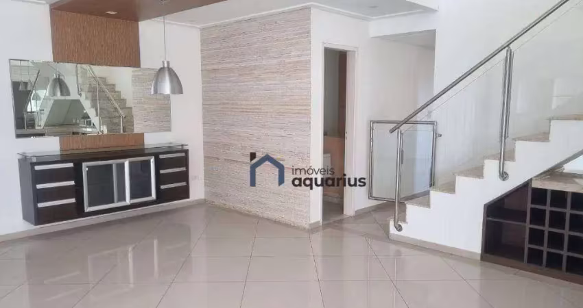 Cobertura com 3 dormitórios para alugar, 211 m² por r$ 7.350,00/mês - jardim aquarius - são josé dos campos/sp