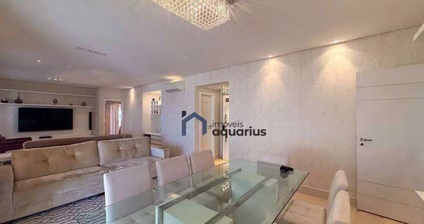 Apartamento com 2 suítes e escritório para alugar, 194 m² - jardim aquarius - são josé dos campos/sp