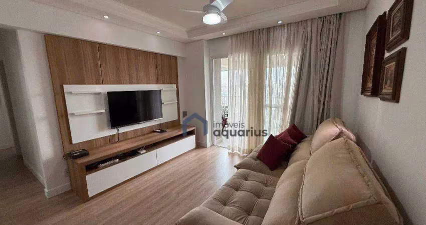 Apartamento com 3 dormitórios, 100 m² - venda por r$ 1.060.000,00 ou aluguel por r$ 5.447,32/mês - jardim satélite - são josé dos campos/sp