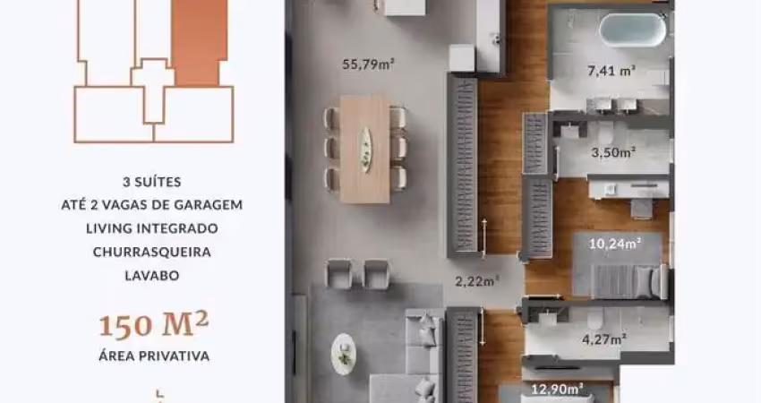 Apartamento à venda no Centro, Navegantes 
