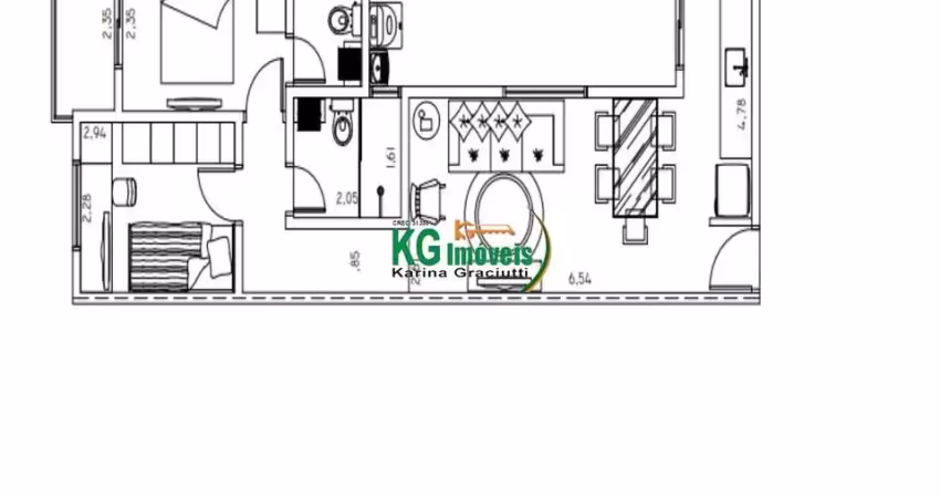 Apartamento 2 dormitórios sendo 1 exclusiva suíte com sacada | 1 vaga - 50 mts - a venda por r$ 370.000,00 - baeta neves - são bernardo do campo/sp.