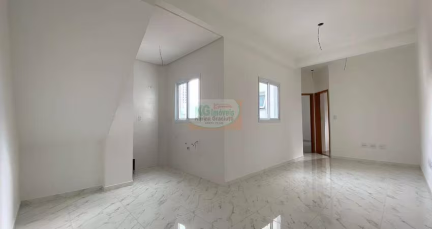 LINDA COBERTURA | NOVA | ELEVADOR | 2 DORM | SUÍTE | 1 VAGA - 100 MTS - A VENDA - R$ 470.000,00 - VILA PIRES - SANTO ANDRÉ/SP.