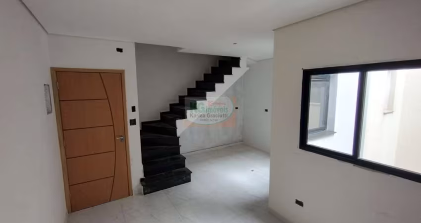 LINDA COBERTURA FRENTE NOVO | 2 DORM | COZ AMERICANA | SACADA | QUINTAL |2 VAGAS - 105 MTS - A VENDA - R$ 414.000,00 - JARDIM SANTO ALBERTO - SANTO ANDRÉ/SP.