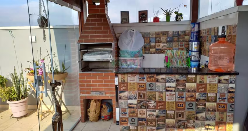 LINDA COBERTURA VISTA LIVRE PLANEJADA | 2 DORM C/ SACADA | SUÍTE | ESPAÇO GOURMET PLANEJADO E C/ CHURRASQUEIRA | 2 VAGAS COBERTAS - 100 MTS - VENDA - R$ 380.00,00 - VILA VITÓRIA - SANTO ANDRÉ/SP.