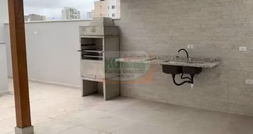 Linda cobertura c/ elevador | nova | 2 dorm | suíte | espaço gourmet | 2 vagas - 105 mts - a venda - r$ 620.000,00 - campestre/santa maria - santo andré/sp.
